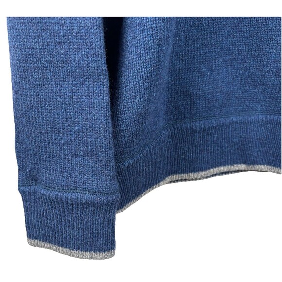 Irelands Eye 100% Wool Men’s 1/4 Zip Pullover Knit Sweater Men’s Size XL Blue - Picture 7 of 7